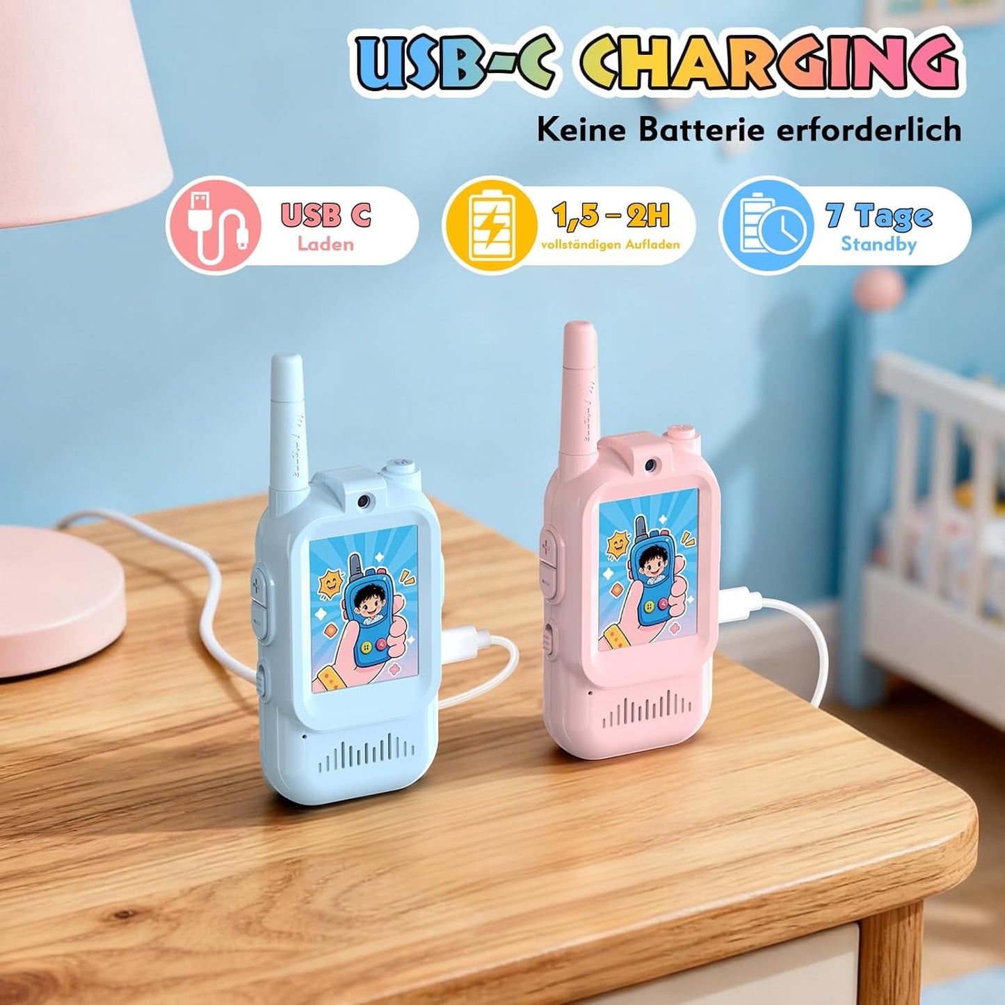Geheimagent™ Kinder Video Walkie-Talkie 2er Set