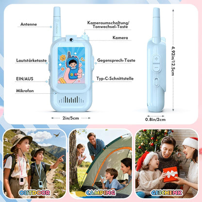 Geheimagent™ Kinder Video Walkie-Talkie 2er Set