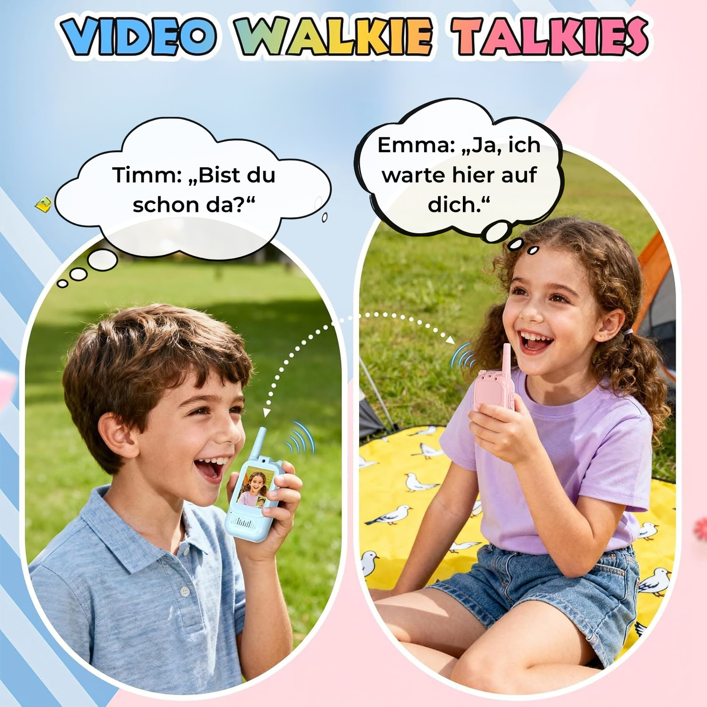 Geheimagent™ Kinder Video Walkie-Talkie 2er Set