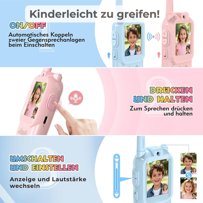Geheimagent™ Kinder Video Walkie-Talkie 2er Set