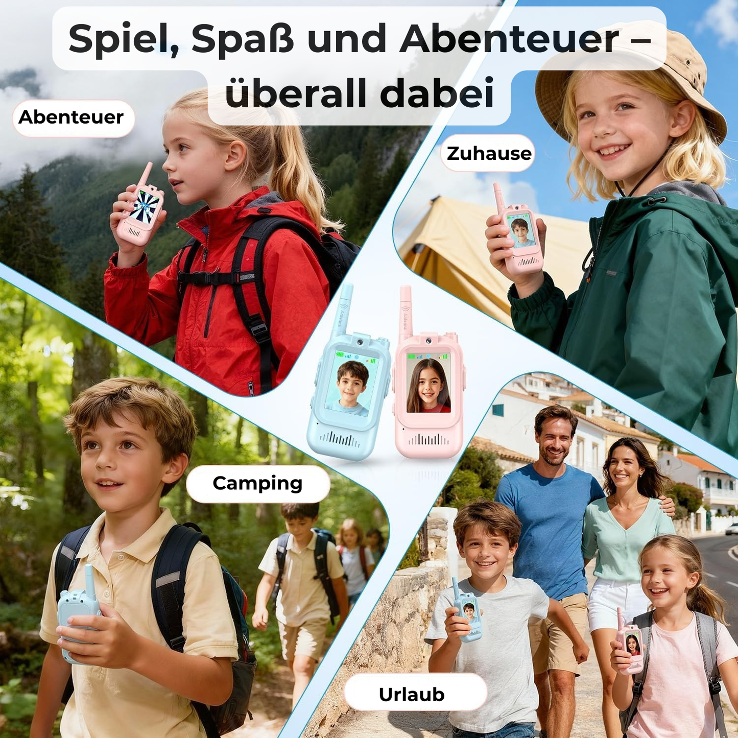 Geheimagent™ Kinder Video Walkie-Talkie 2er Set