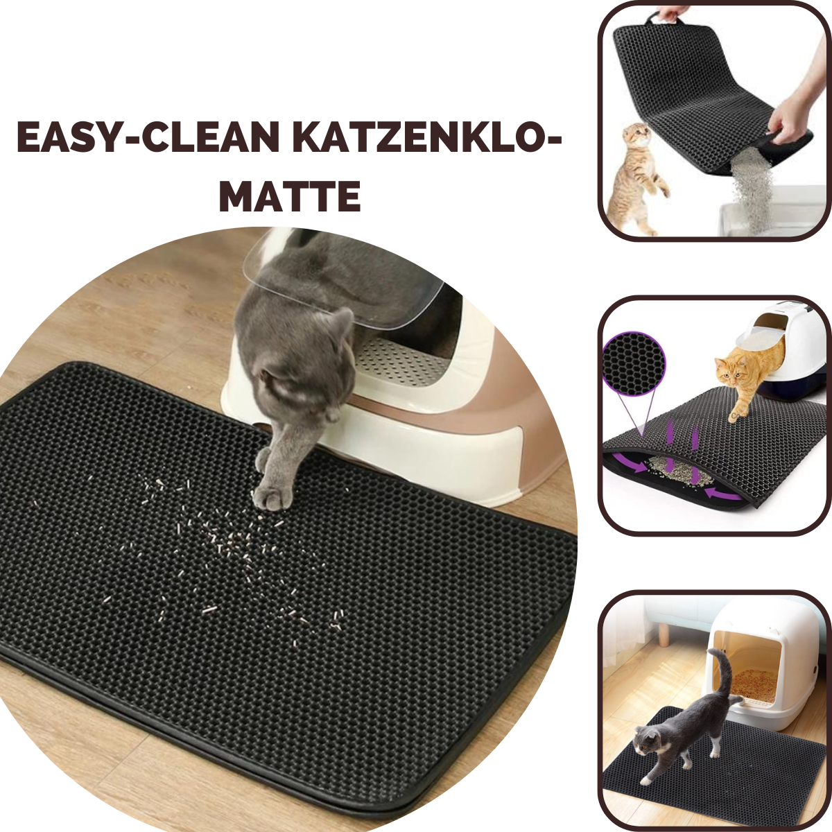 Easy-Clean Katzenklo-Matte | (Wasserdicht)